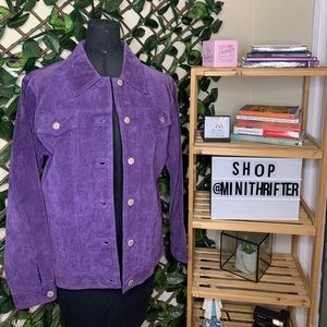Unique Vintage Violet Leather Jacket